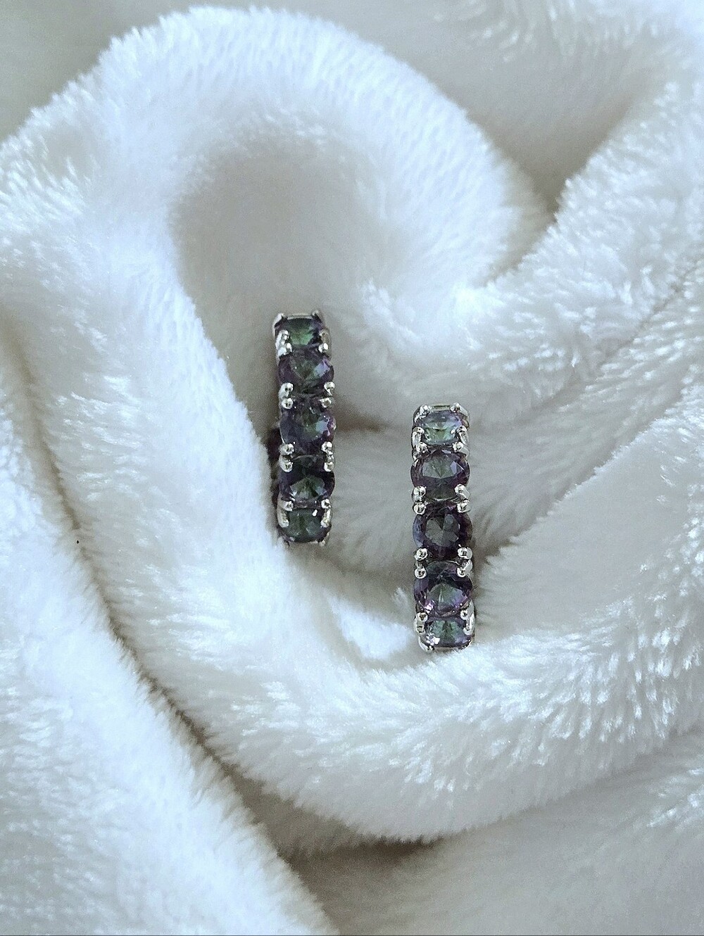 Cote d'Argent Mystic🧙♂️ Quartz Hoops - NWT - Picture 4 of 15